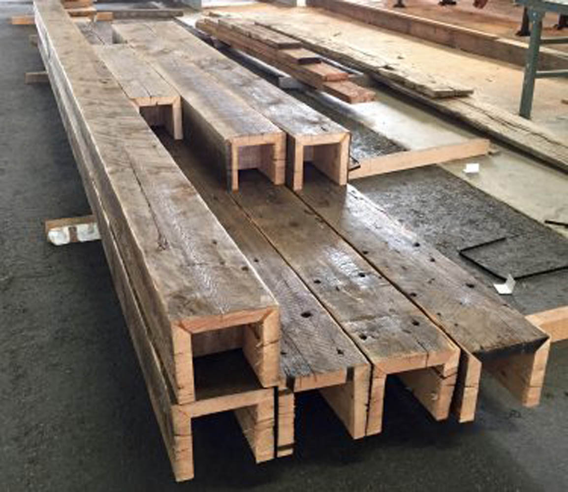 Custom Reclaimed Wood Box Beams