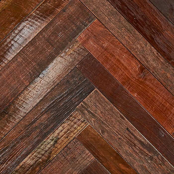 Teak Tile Herringbone