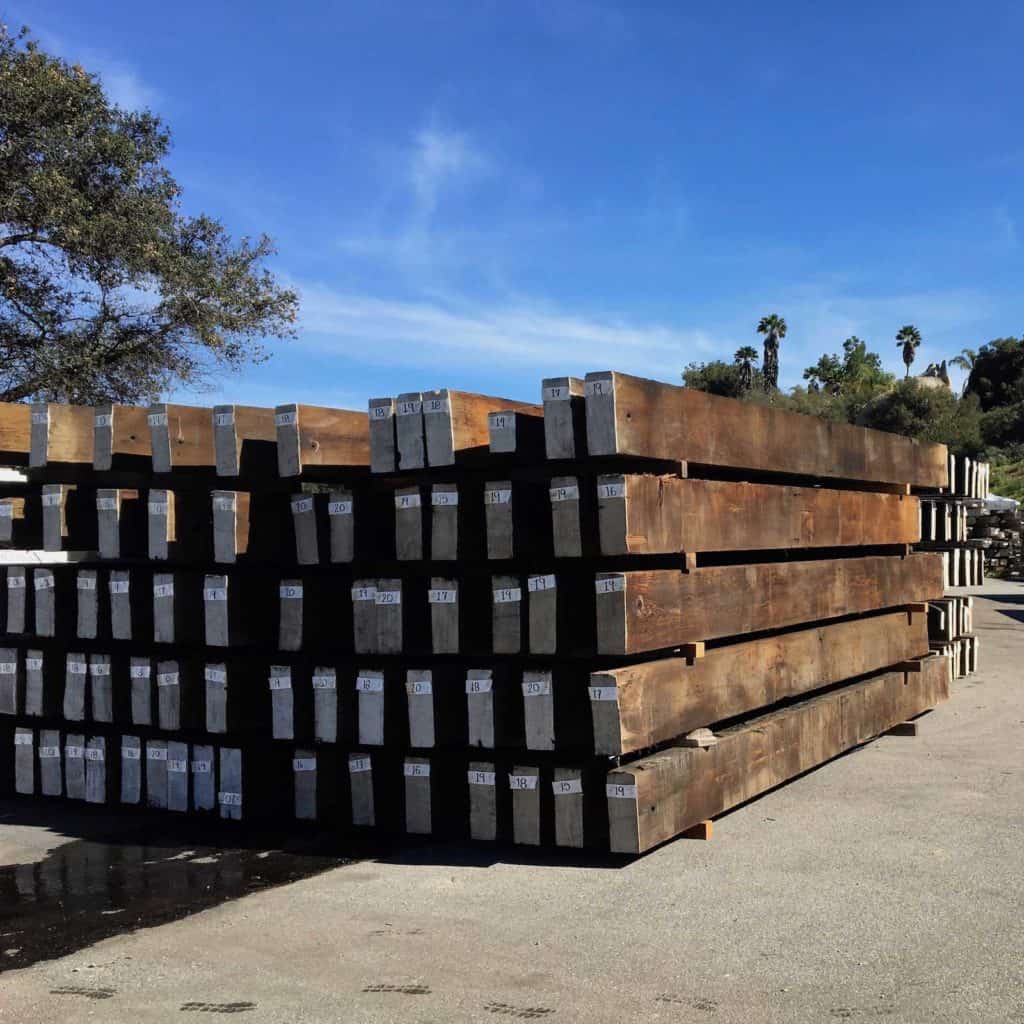 reclaimed redwood timbers